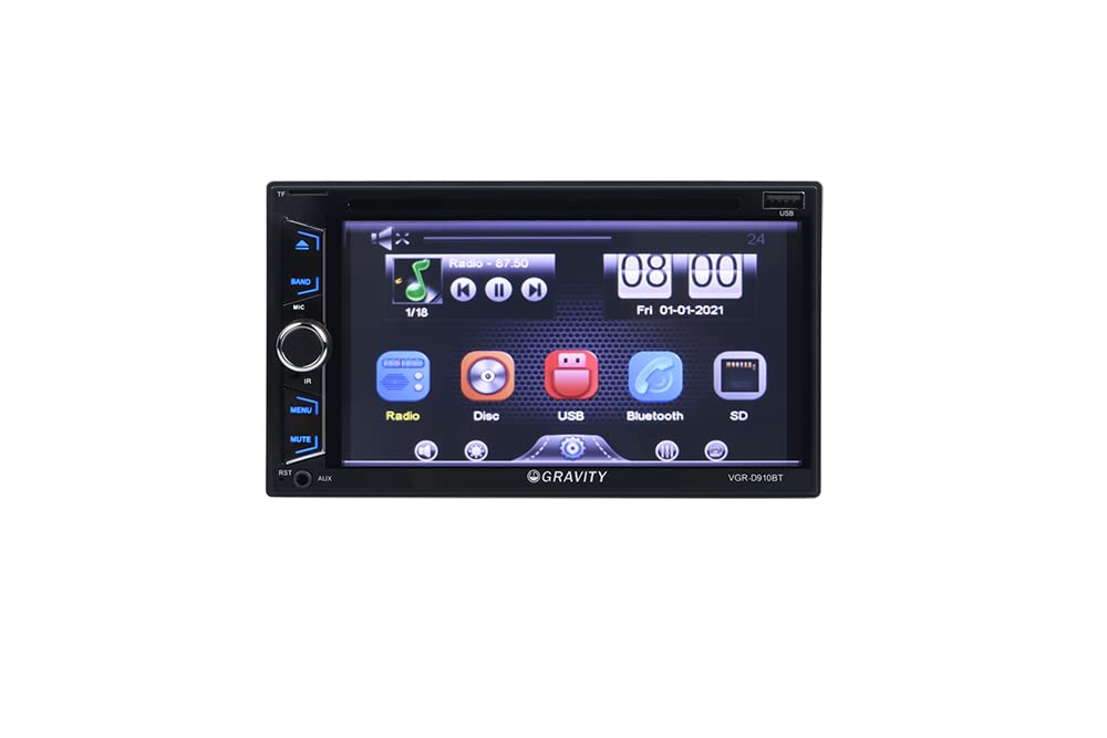 Gravity VGR-D910BT 6.2" Double DIN DVD Receiver