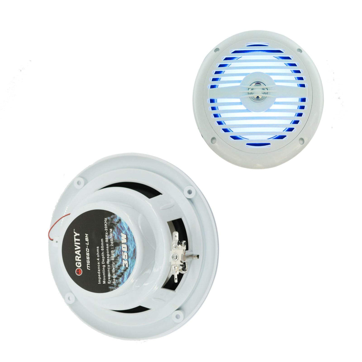 Gravity MG660-LBK 6.5" 2-Way Marine Speakers