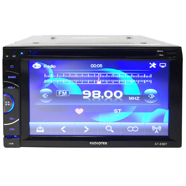 Audiotek AT-63BT 6.5" Double DIN DVD Receiver