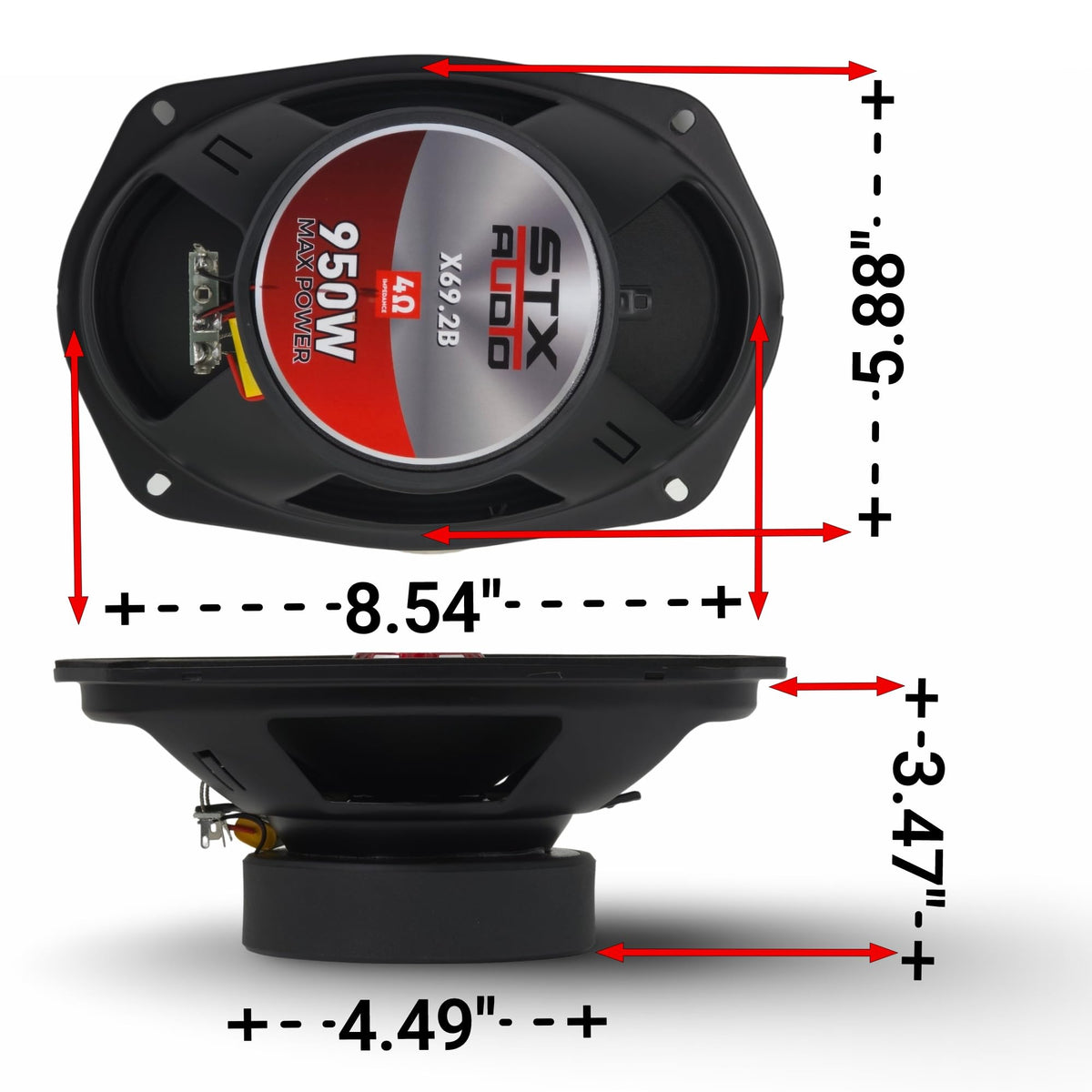 STX Audio X69.2R 6x9" Midrange Speakers