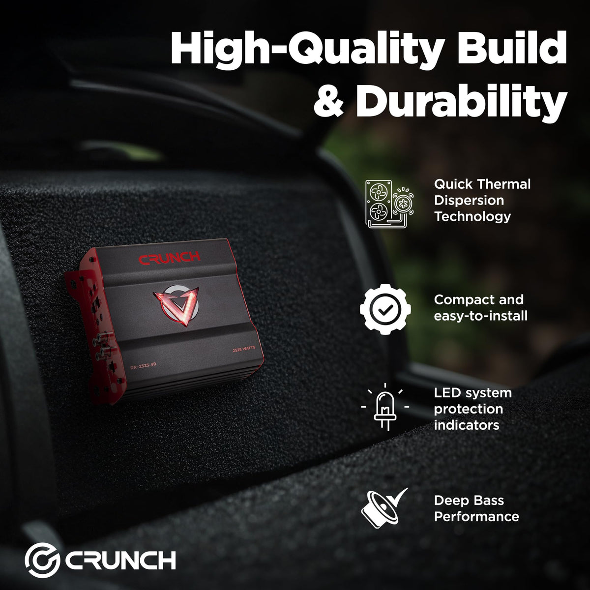 Crunch DR-2525.4D 4-Channel Class D Car Amplifier