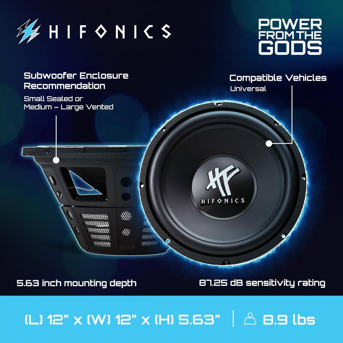 Hifonics HFX12D4 12" Dual 4-Ohm Car Subwoofer
