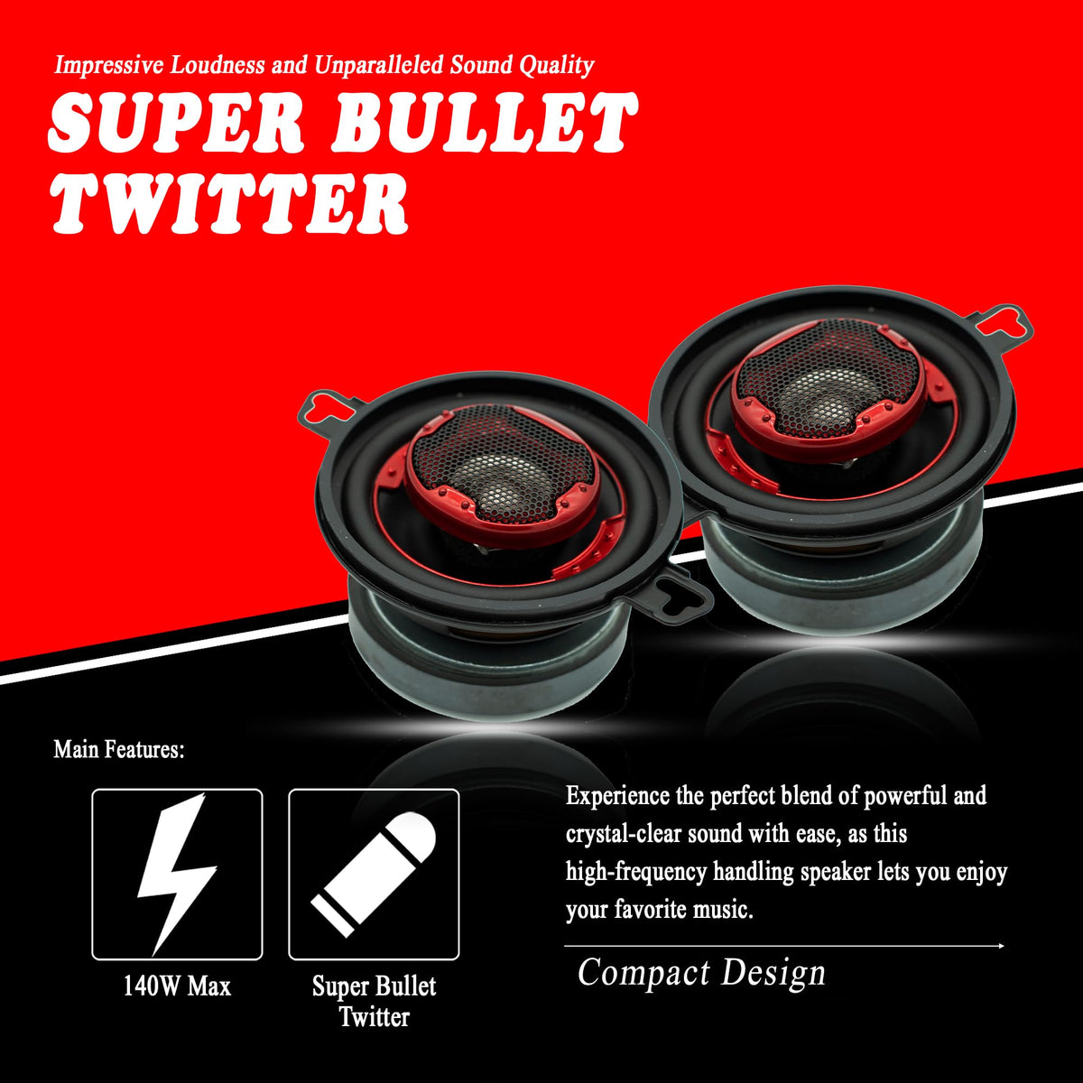 MB Quart XK2-108 3.5" 2-Way Coaxial Speakers