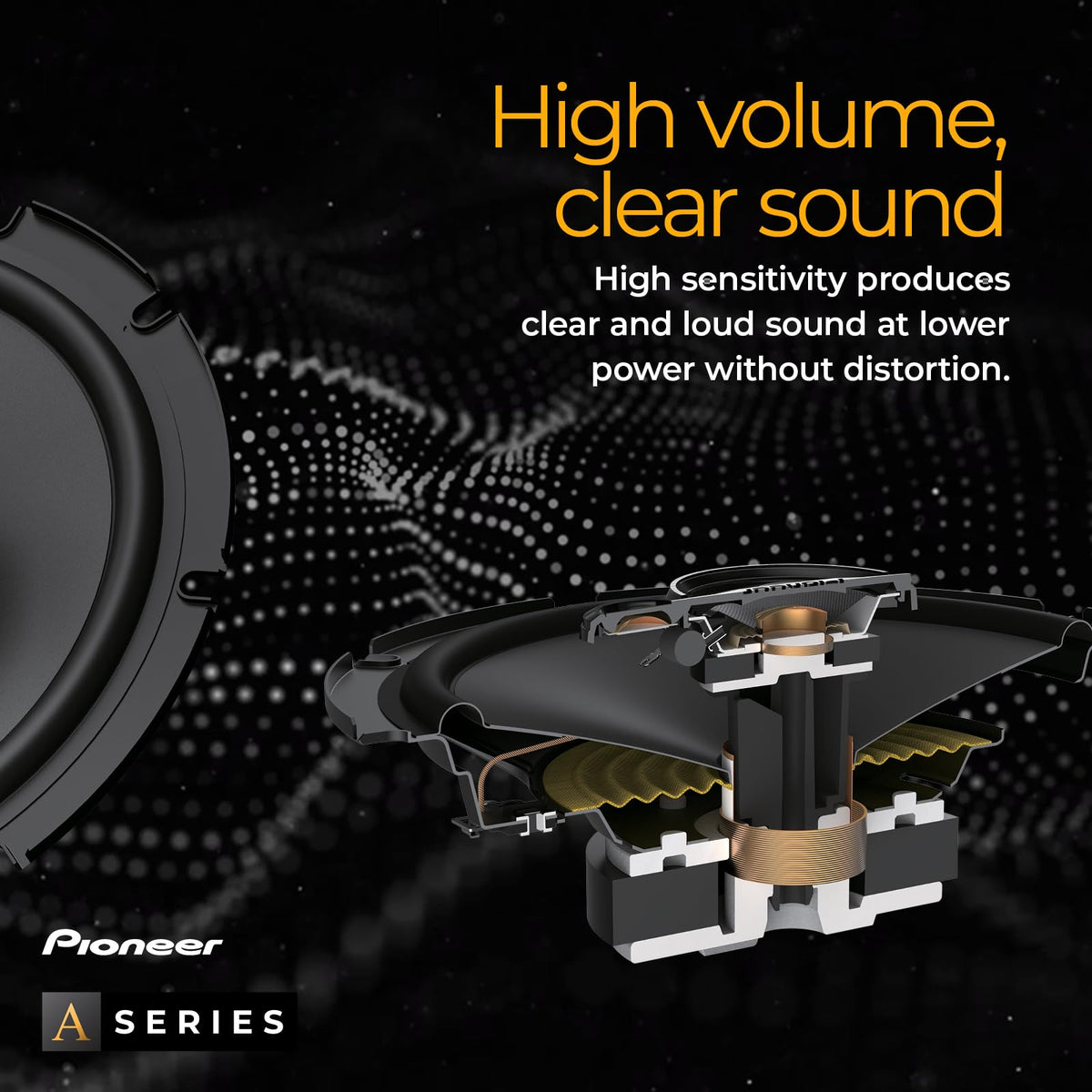Pioneer TS-A1671F 6.5" 3-Way Coaxial Car Speakers
