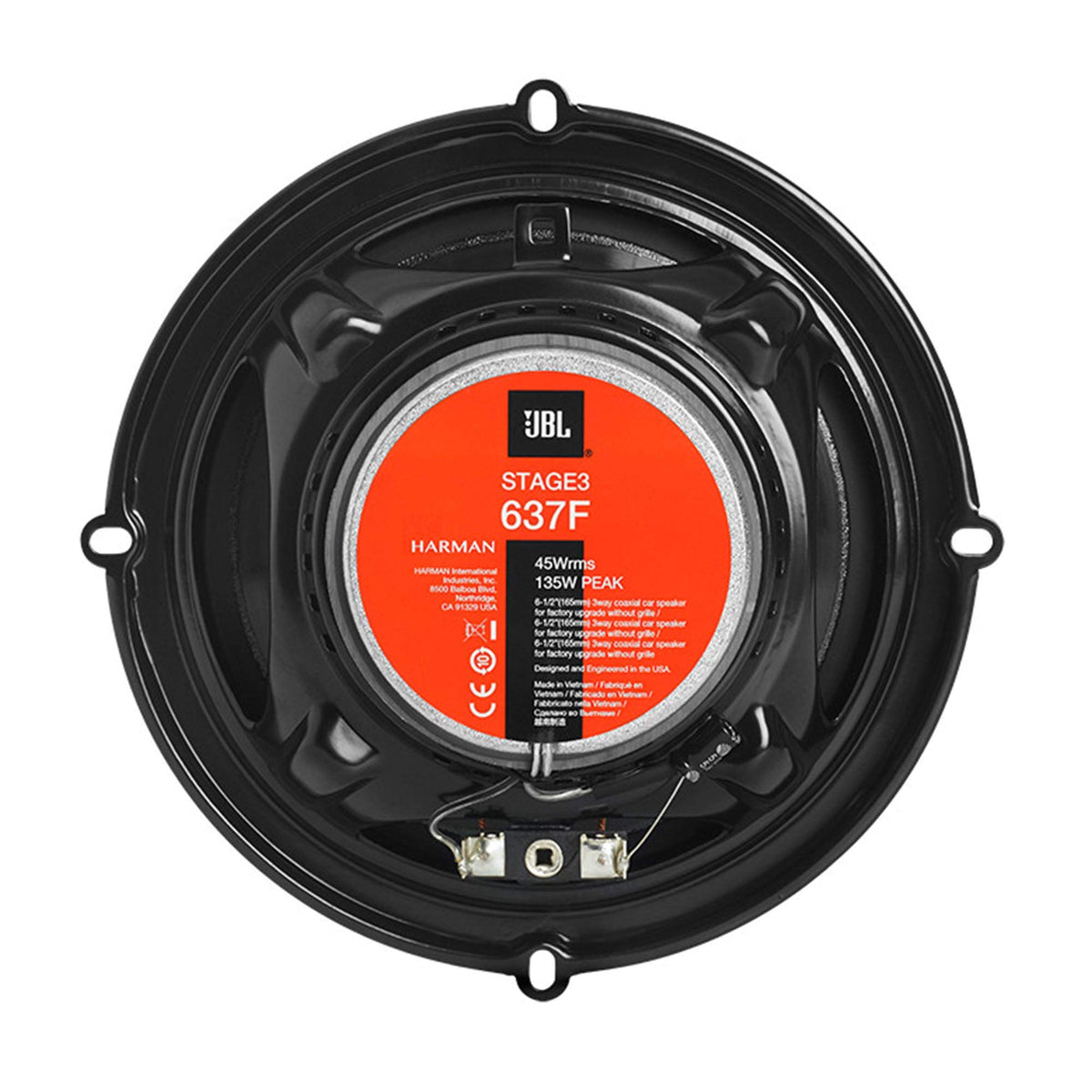 JBL STAGE3 637F 6.5" 3-Way Coaxial Car Speakers