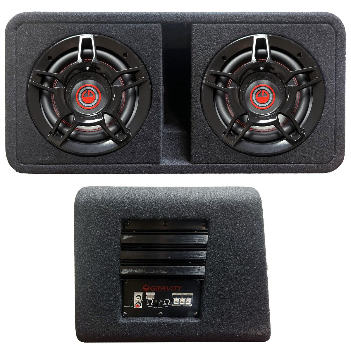 Gravity G8BD2 Dual 8" Powered Ported Subwoofer Enclosure