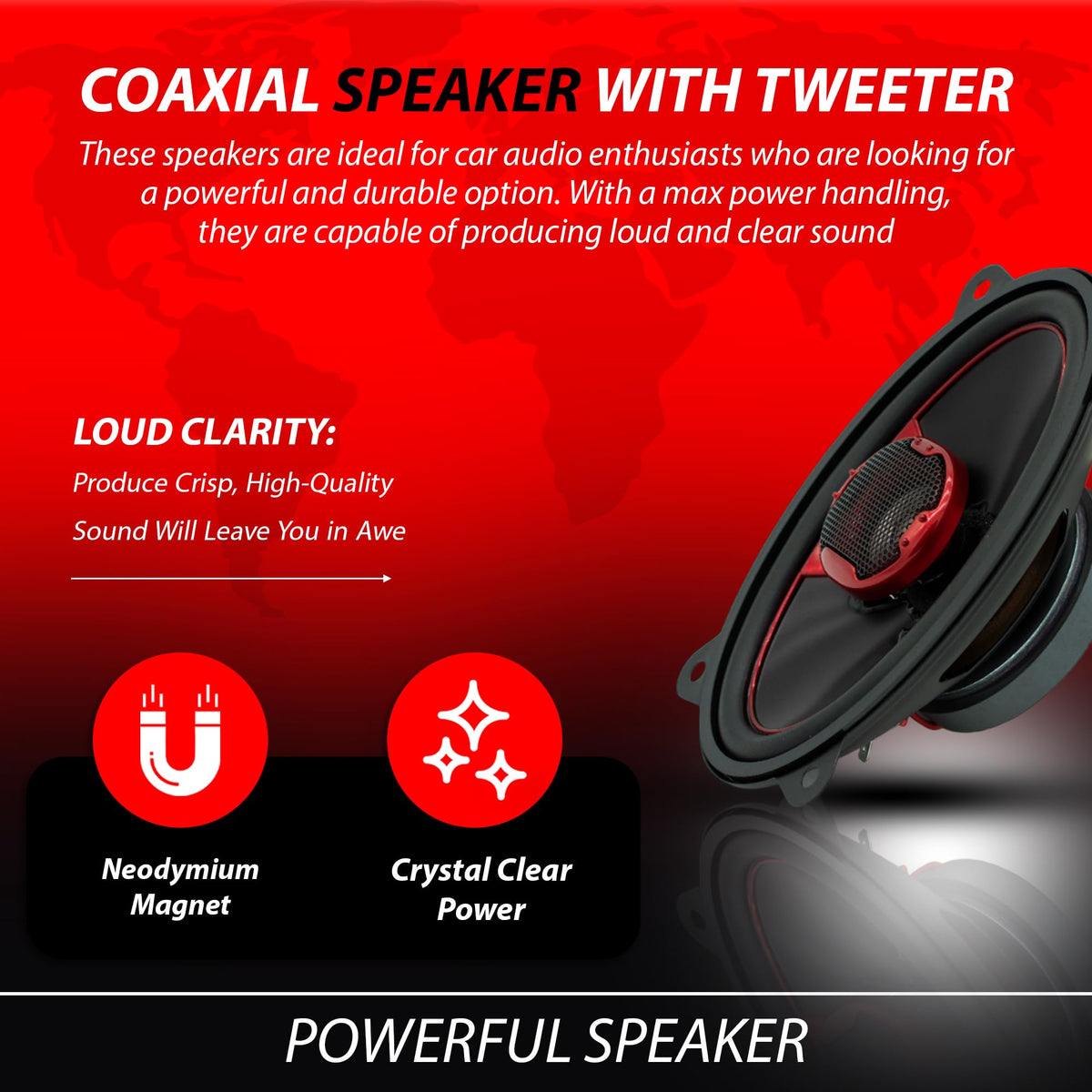 MB Quart XK2-146 4x6" 2-Way Coaxial Speakers