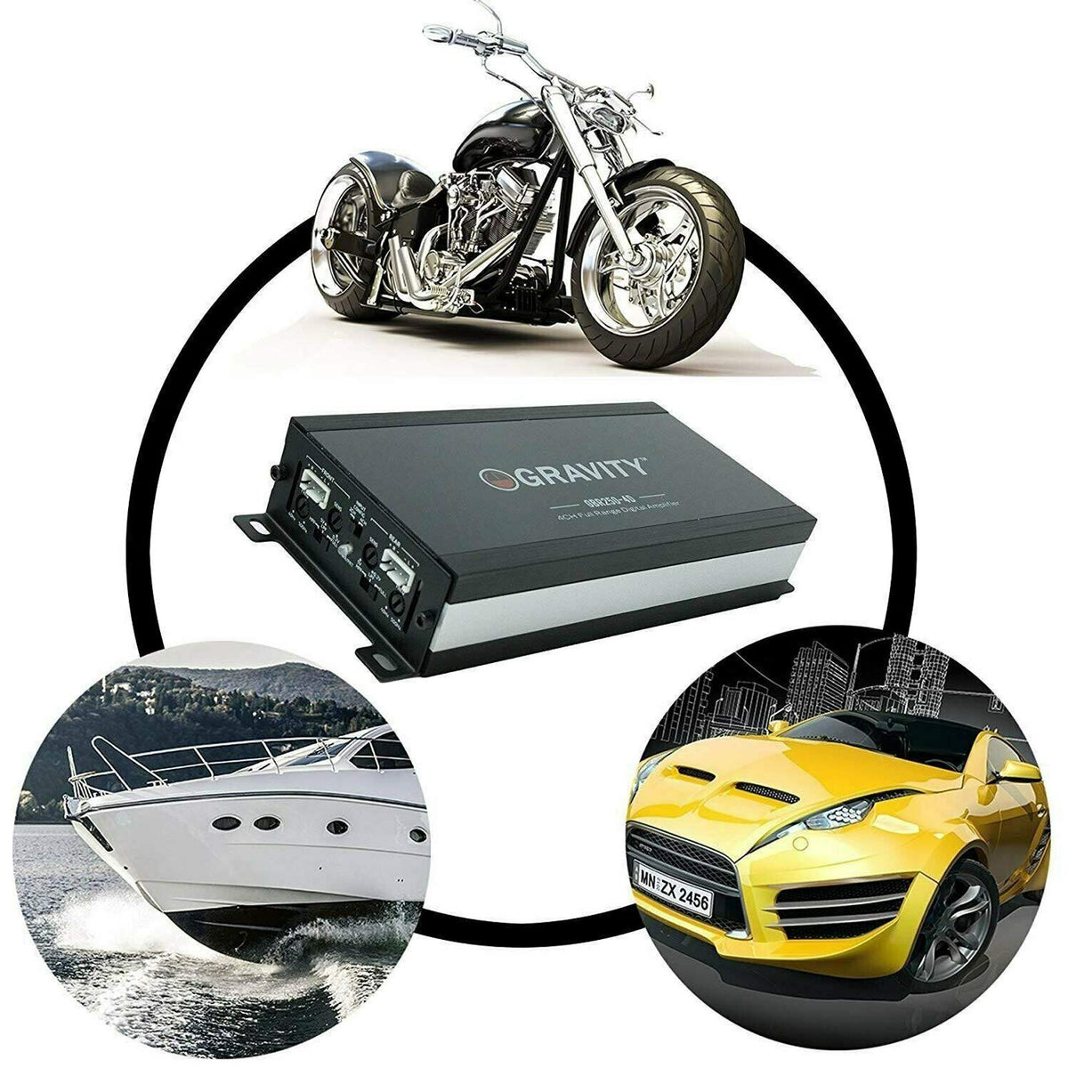 Gravity GBR250-4D Compact 4-Channel Digital Amplifier