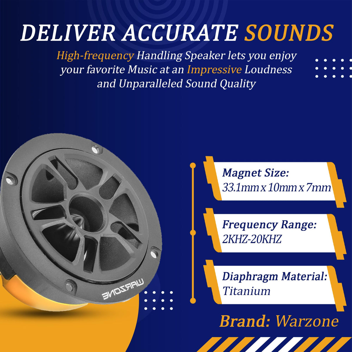 WARZONE WZ37TW 3.71" Super Tweeter Speakers