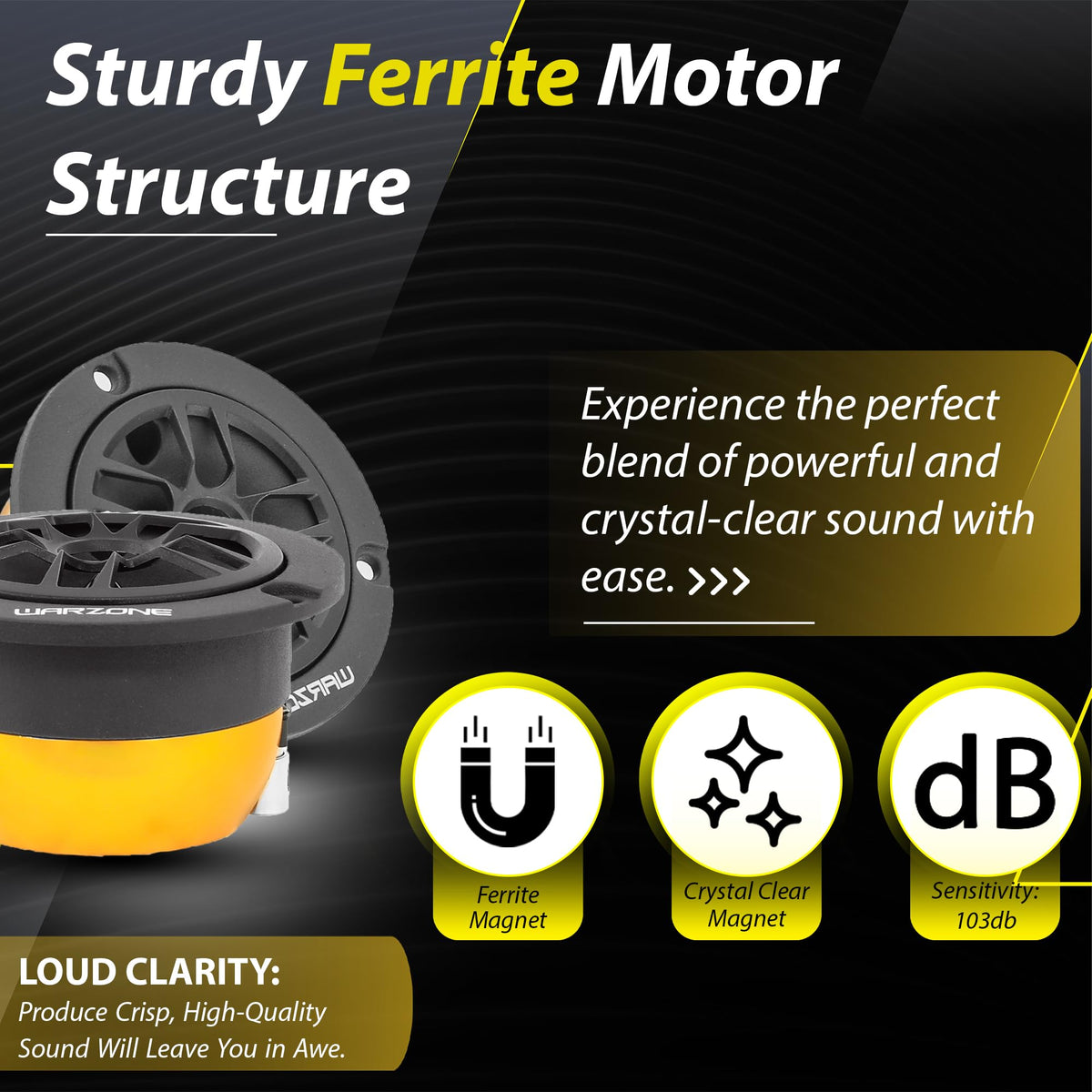 WARZONE WZ30TW 2.94-Inch Super Tweeter Speakers