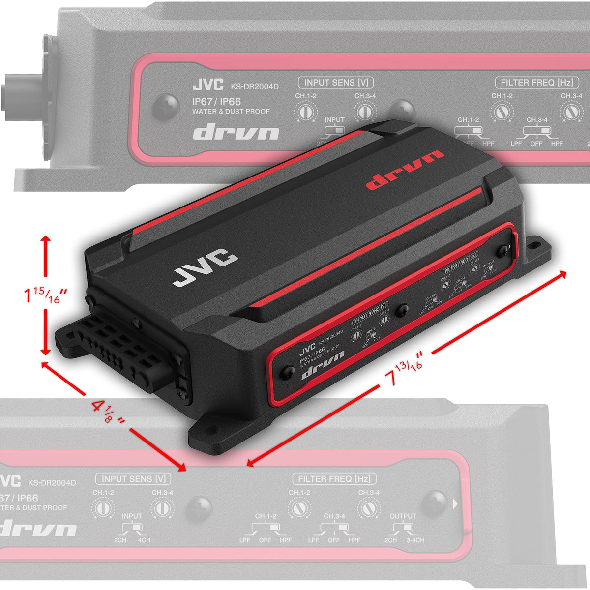 JVC KS-DR2004D 4-Channel Compact Digital Amplifier