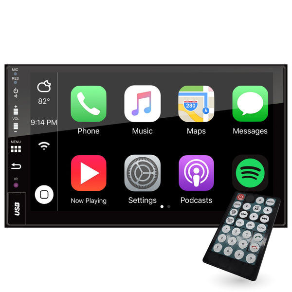 Gravity VGR-M75CP 7-Inch Double DIN Wireless CarPlay Stereo