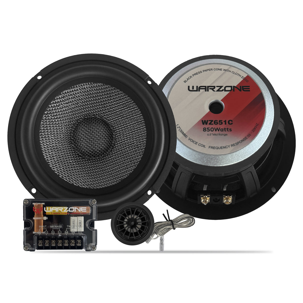 Warzone WZ-651C 6.5" 2-Way Component Speaker System