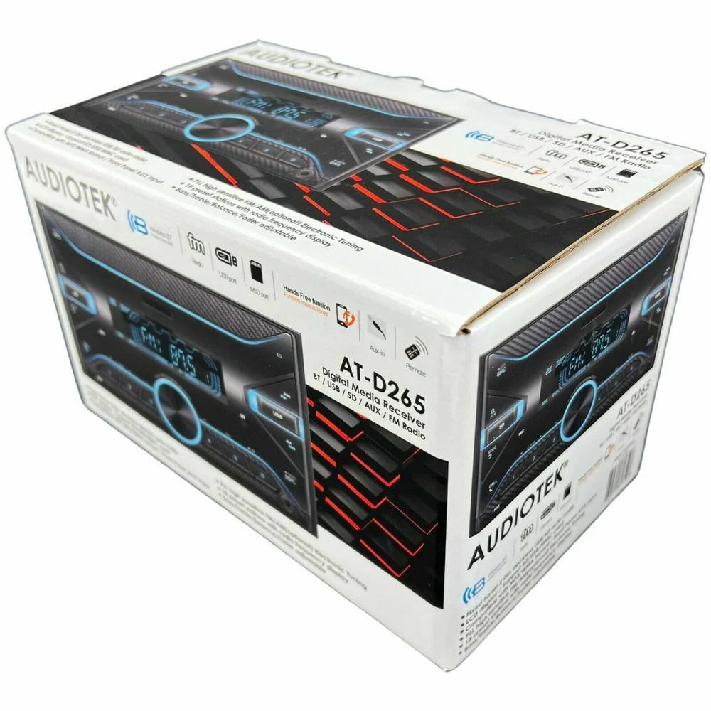 Audiotek AT-D265 Double DIN Bluetooth Digital Media Receiver