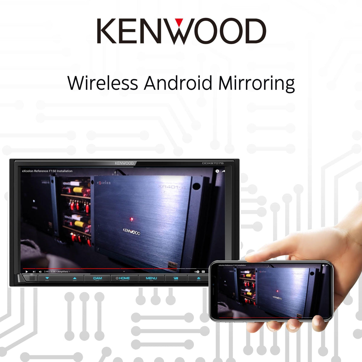 Kenwood DDX9707S 6.95" Double DIN DVD Receiver