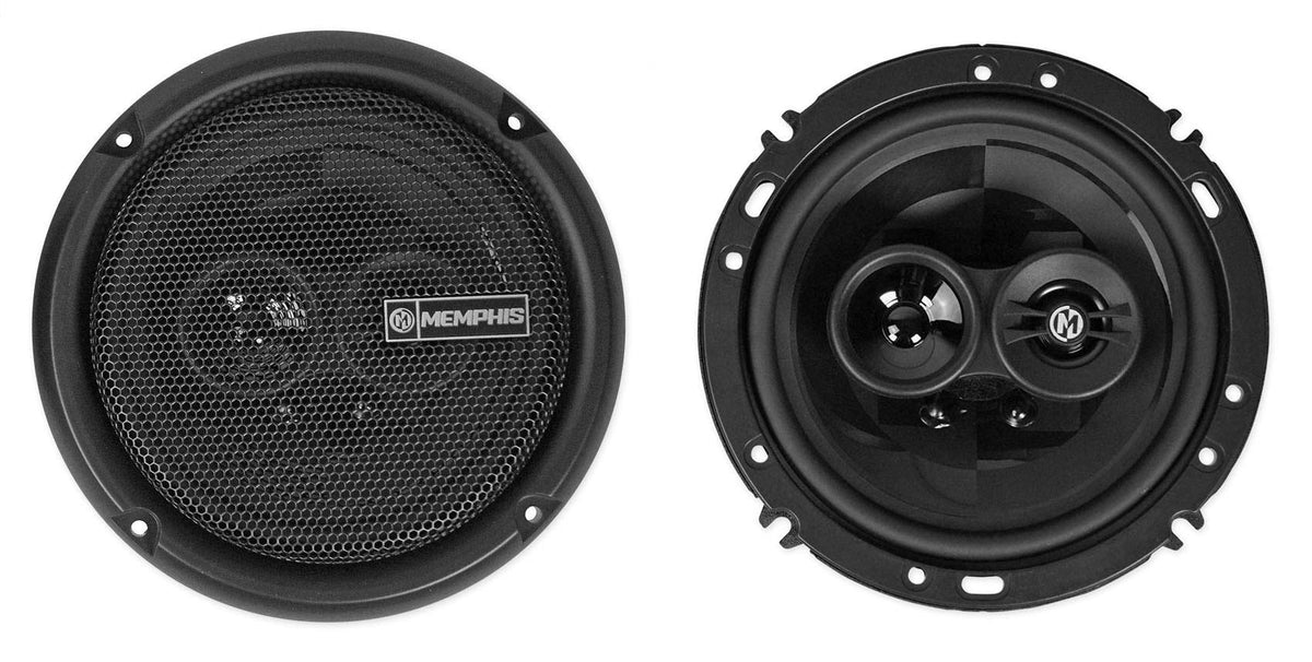Memphis PRX603 6.5" 3-Way Car Speakers Bundle
