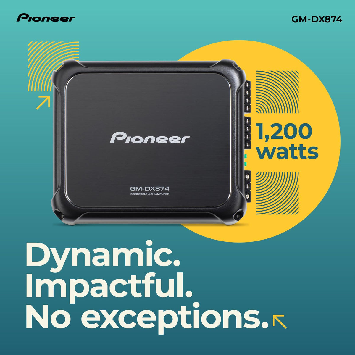 Pioneer GM-DX874 4-Channel Class-D Car Amplifier