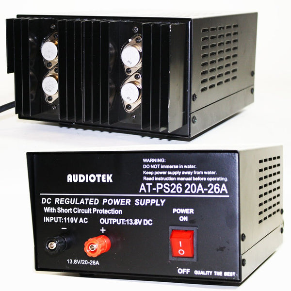 Audiotek AT-PS26 26A 13.8V DC Bench Power Supply