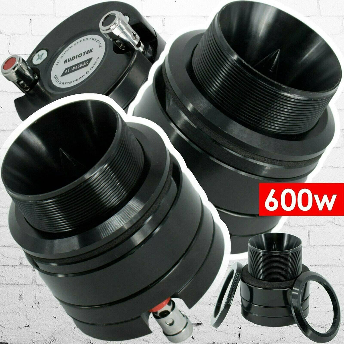 Audiotek ATW460BK 1" 600W Titanium Super Tweeter
