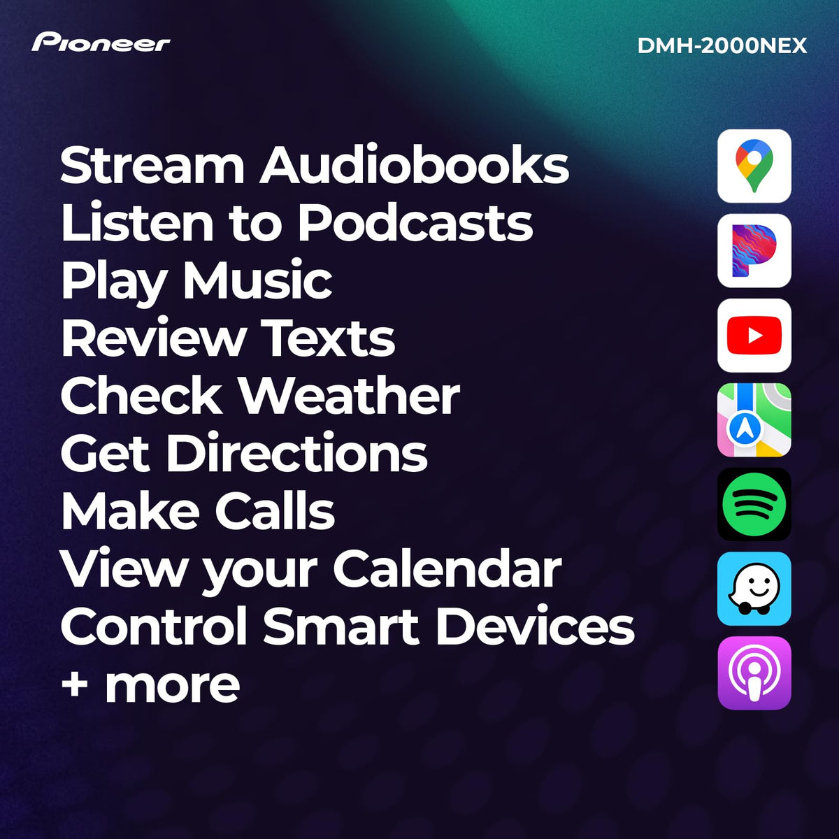 Pioneer DMH-2000NEX 6.8" Double DIN Digital Media Receiver