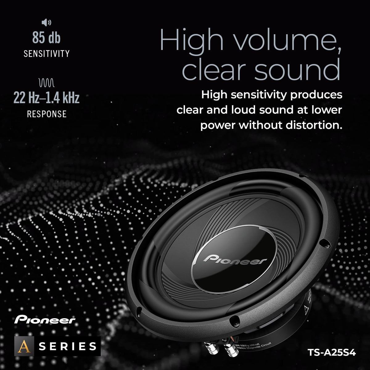 Pioneer TS-A25S4 10" Single 4-Ohm Car Subwoofer