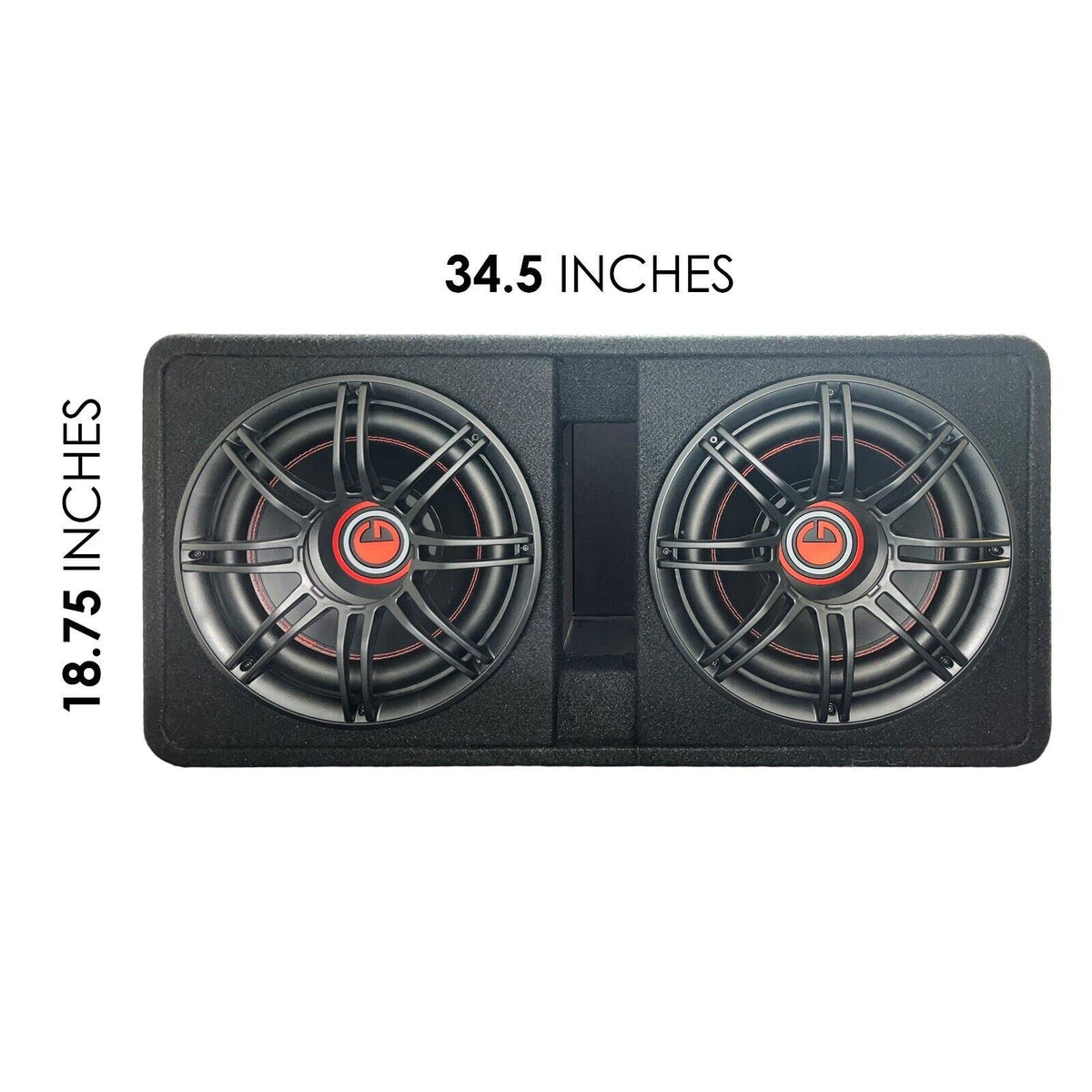 Gravity G12BD2 Dual 12" Ported Loaded Subwoofer Enclosure