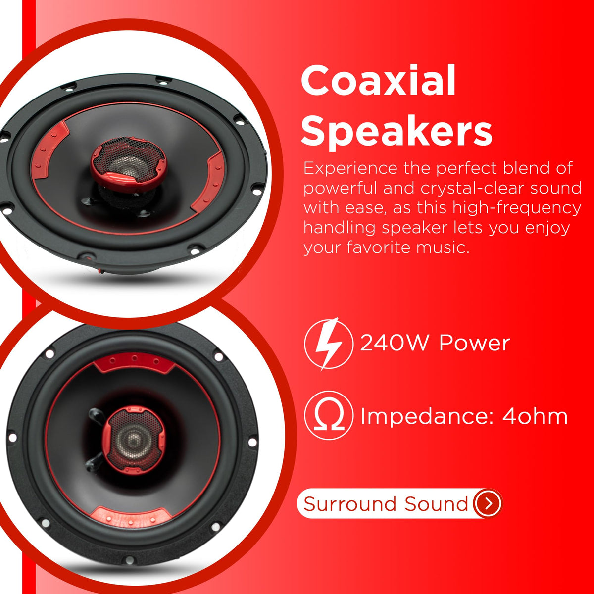 MB Quart XK2-116 6.5" 2-Way Coaxial Speakers
