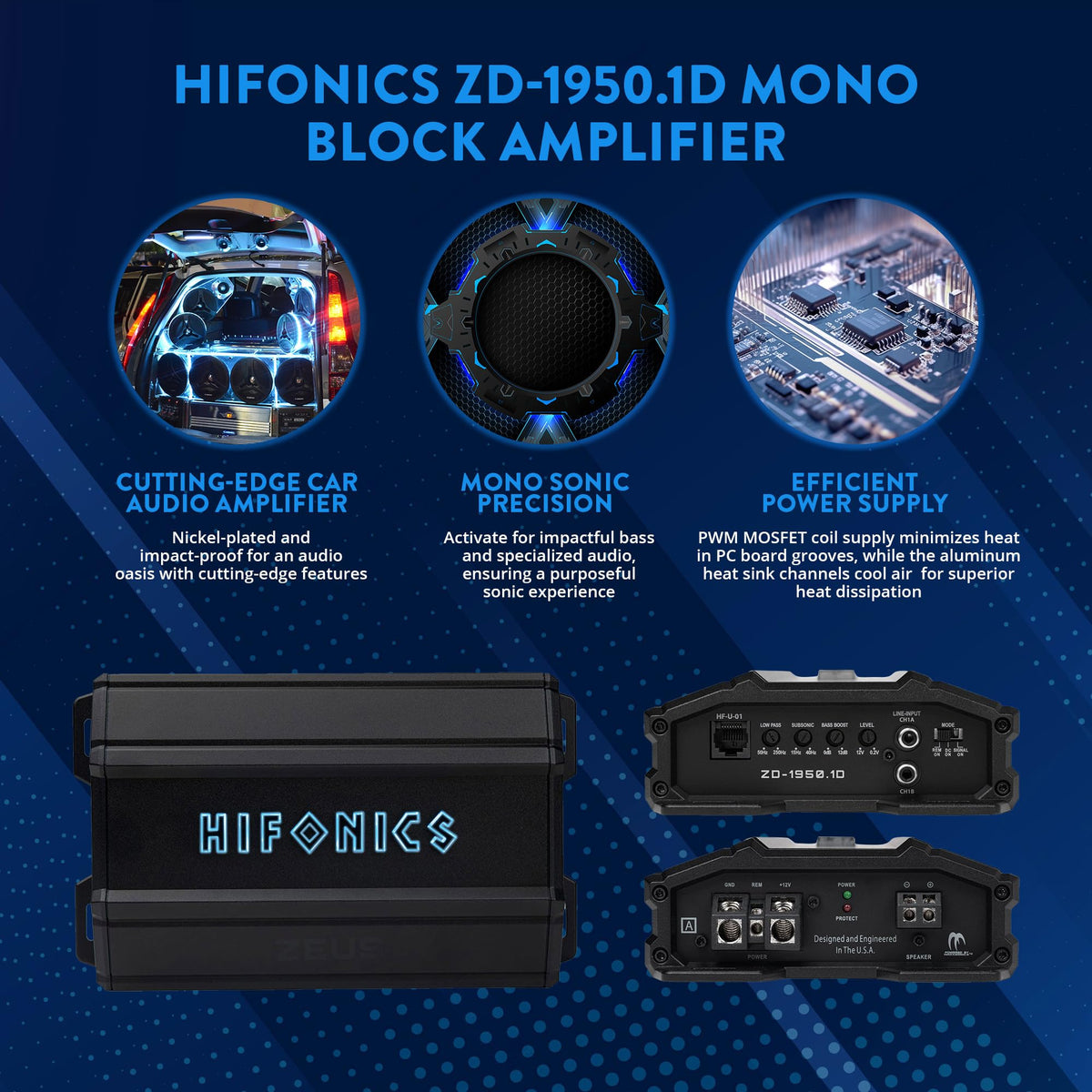 Hifonics ZD-1950.1D Mono Block Car Amplifier