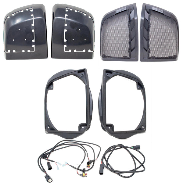 Hertz HD24H 6x9-Inch Harley Saddlebag Lid Kit & Harness