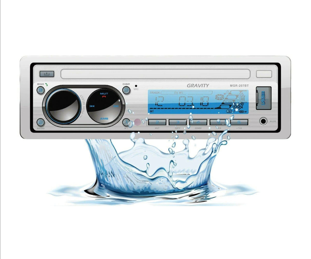 Gravity MGR-207BT Single DIN Marine Bluetooth Receiver